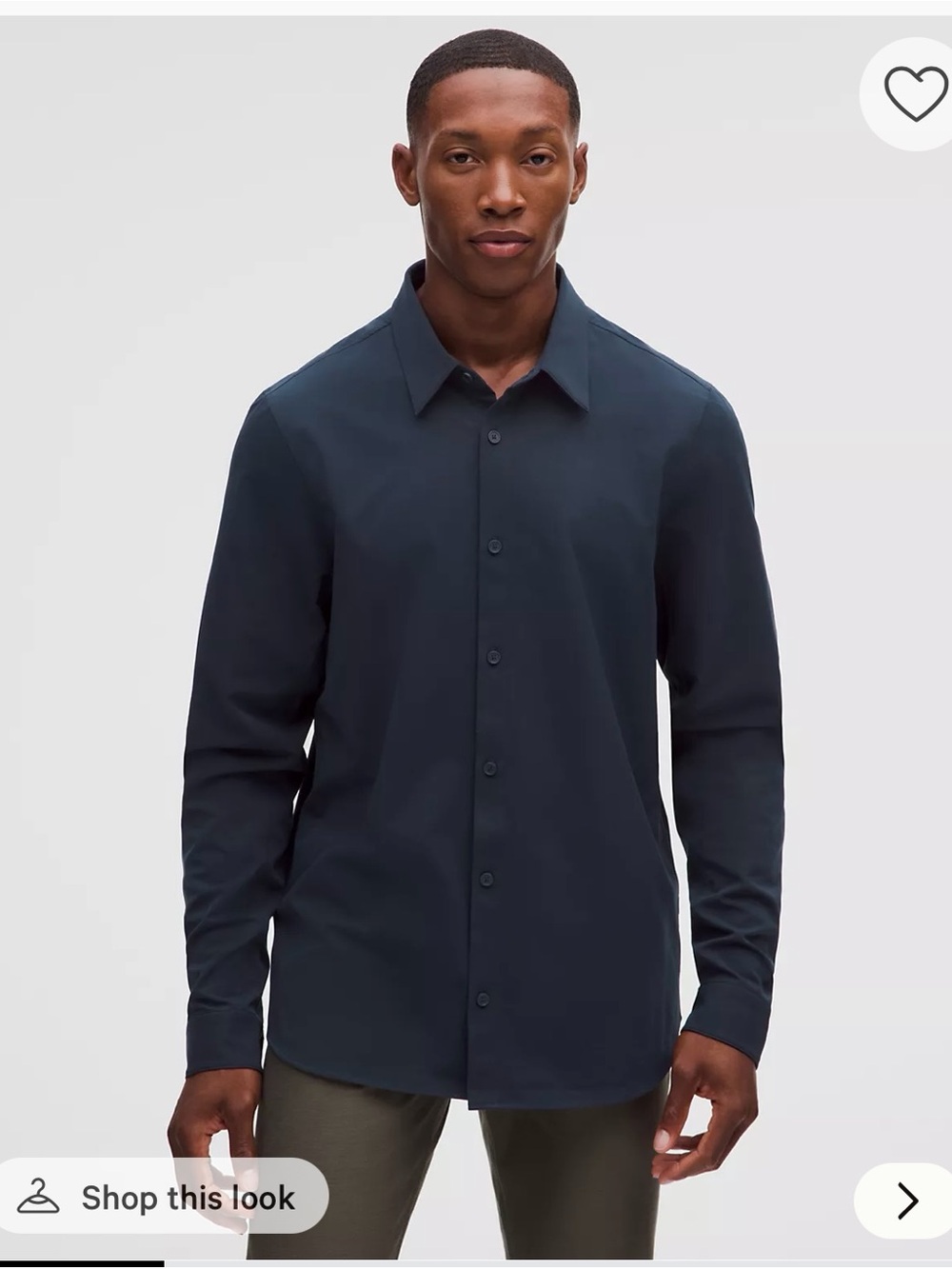 🩷 lululemon NWT Men's Navy New Venture Slim-Fit
Long-Sleeve Shirt Size L